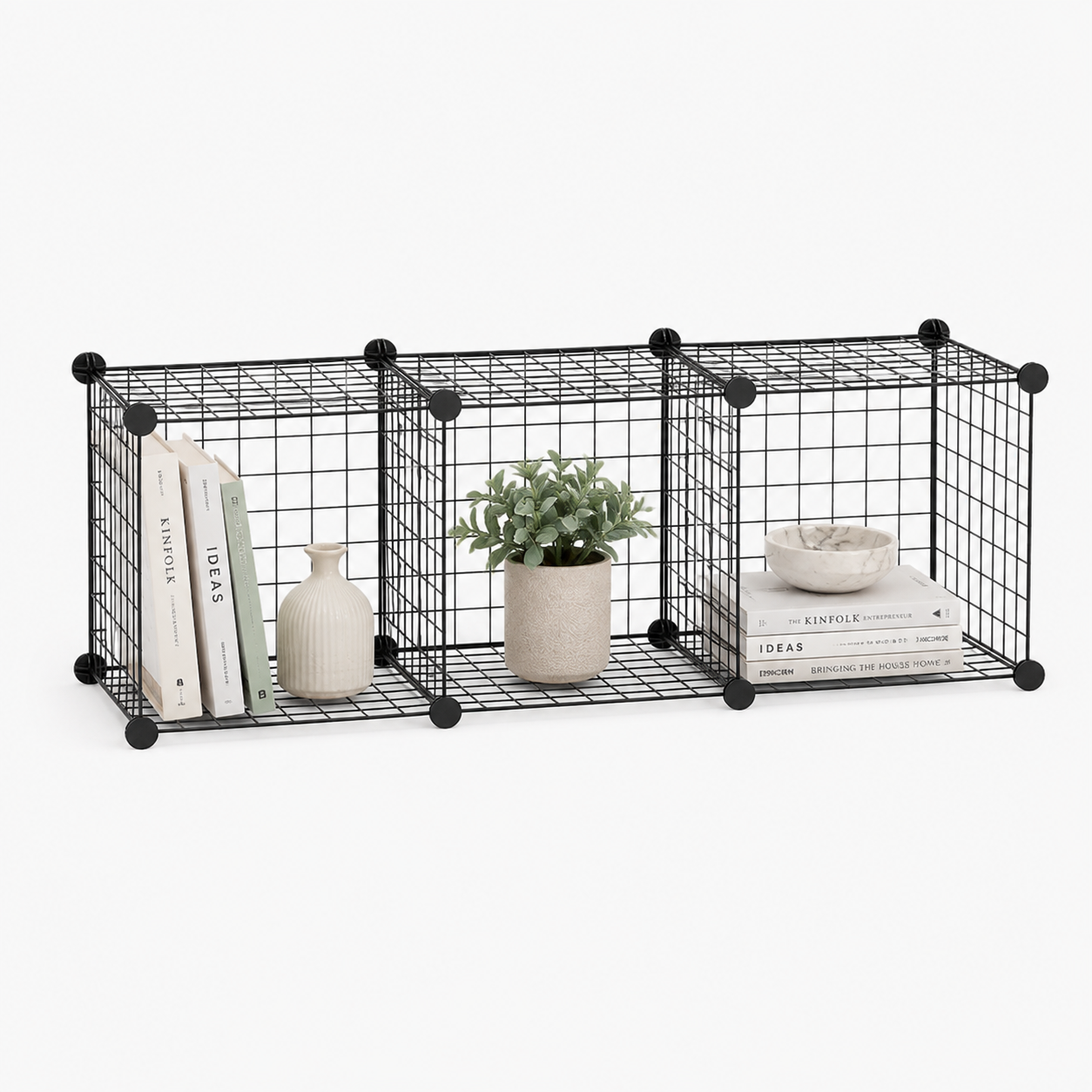 Estante organizador cubo - negro